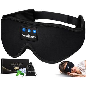 Bluetooth oogmasker zachte slaapmasker hoofdtelefoon - 100% verduisterende slaapmaskers - dunne luidsprekers - 16 uur speeltijd - comfortabel slapen - uniseks