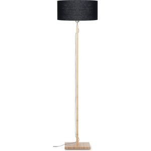 GOOD&MOJO Vloerlamp Fuji - Zwart/Bamboe - Ø47cm - Scandinavisch,Bohemian