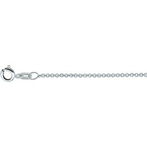 YO&NO - Ketting - Zilver - Anker - Rond - 1.2mm - 45cm - Sieraden vrouw - Heren - Gerhodineerd - 925 Zilver
