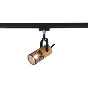 LED Railverlichting - Track Spot - Torna Dual Yosh - 2 Fase - E14 Fitting - Rond - Mat Zwart - Aluminium