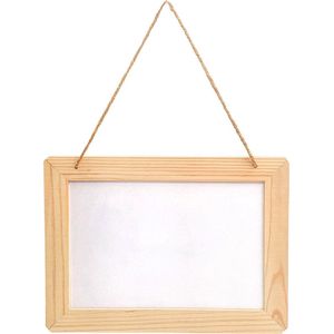 Whiteboard Dubbelzijdig Hangend - DIY-Deco & Hobby/Creatief - Duurzaam & Onbehandeld Hout - 25x18.5x1cm