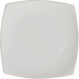 Porselein - Vlak Bord - 18,5 cm - Set van 12 - Wit - Vitro Kwaliteit