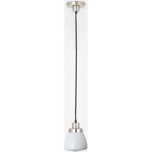 Art Deco Trade - Hanglamp aan snoer Schoolbol Small 20's Matnikkel