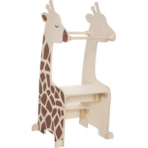 Atmosphera Kids observatietoren Giraffe - Leertoren / keukenhulp / opstapje - Naturel hout