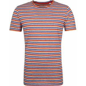 KnowledgeCotton Apparel - T-shirt Alder Strepen - Heren - Maat XL - Modern-fit