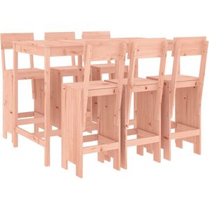 vidaXL Tuinbarset - Tuinbarsets - Tuinset - Eethoek - 7-delige Tuinset massief douglashout