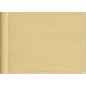 vidaXL - Balkonscherm - 75x500 - cm - 100% - oxford - polyester - zandkleurig