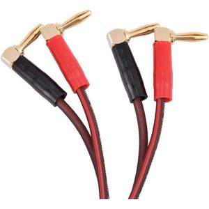 Zuiver Koper 200 Kern Luidsprekerkabel Draad - Haakse L-type Vergulde Banaanstekkers - Geluid en Luidspreker - Huisdecoratie - 3 .