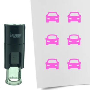 CombiCraft Stempel Auto 10mm rond - roze inkt