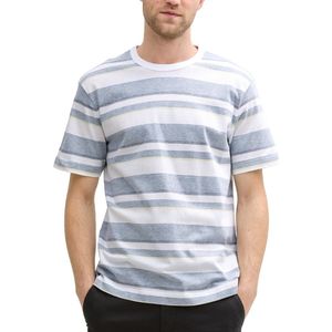 Tom Tailor - T-shirt - Heren - M - Blauw - Katoen - 1045812