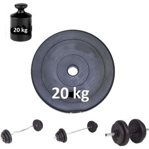 Halterschijf Gewichtsschijf 20 kg – Fitness Gewicht – Boring 26mm - Dumbbell gewichten - Haltergewicht 20kg
