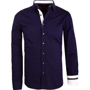 Carisma Blauw Overhemd Lange Mouw Met Stretch 8441 - 3XL