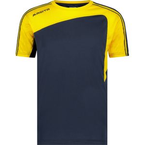 Masita | Sportshirt Forza - Licht Elastisch Polyester - Ademend Vochtregulerend - NAVY/YELLOW - 140