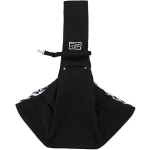 Draagtas voor honden - Omkeerbare puppy-draagtas met opbergvak, handsfree hondendraagtas (zwart)