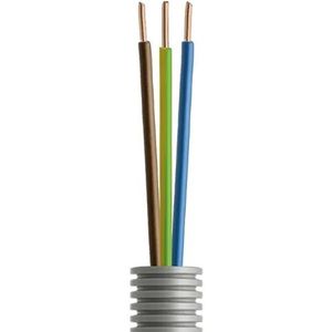 Flexpijp 16mm + VD 3 x 2,5mm² - 25 meter