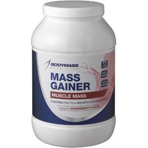 Mass Gainer - Bodymass - 1250g-Nutrition- proteine shake-poeder-aardbei-spiermassa-eiwitten-1.25kilo-koolhydraten