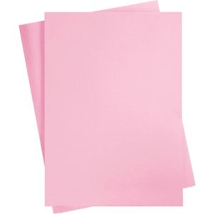 Gekleurd Karton, A2, 420x594 mm, 180 gr, lichtroze, 10 vel/ 1 doos | Knutselpapier | Knutselkarton