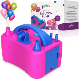 Partizzle Elektrische Ballonnenpomp - Snel Feest Ballonnen Opblazen - Ballonnenboog Ballon Pomp - Verjaardag / Koningsdag Versiering Decoratie - Roze Blauw