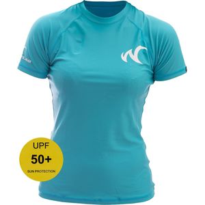 Watrflag Rashguard Murcia - Dames - Turquoise - UV beschermend surf shirt regular fit XS