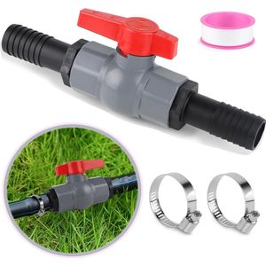 Kogelventiel pvc slangaansluiting - waterafsluiting 1 1/4 inch (40 mm) - sproeiers slang 32 mm