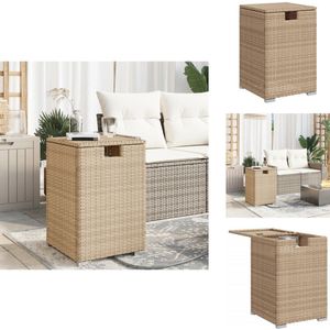 vidaXL Gasfleskast - Gasfleskasten - Kast Voor Propaanfles - Gasfleskastje - Afdekkast voor propaangasfles 40x40x60 cm Poly Rattan beige