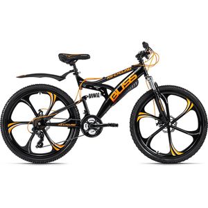 Ks Cycling Fiets Mountainbike volledig 26 inch Bliss zwart-oranje - 47 cm