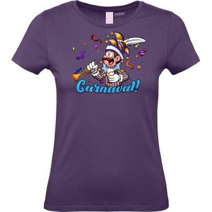 Dames T-shirt Carnavalluh | Carnaval | Carnavalskleding Dames Heren | Paars | maat XS