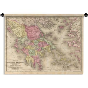 Wandkleed Antieke Keizerrijken in kaart - Kaart van het oude Griekenland Wandkleed katoen 60x45 cm - Wandtapijt met foto