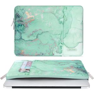 Laptop Hoes Tas Compatibel met 13.3inch, Polyester Verticaal Case Cover met Zak, groen