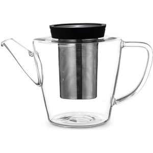 Viva Scandinavia - Infusion Theepot - Glas - 1 liter - Zwart