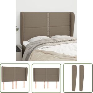 The Living Store Hoofdbord - 147 x 23 x 118/128 cm - Taupe