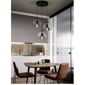 Nordic Glas Hanglampen E27 Hangende Hanglamp Eetkamer Woonkamer Tafel Decor Kunst Kroonluchters Ophanging