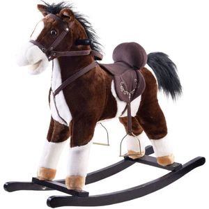 Viking Choice - Hobbelpaard - maakt geluid - 73x28x70cm - donkerbruin