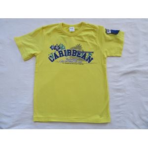 Dirkje , jongens, t-shirt korte mouw , geel , caribbean , 5jaar 110