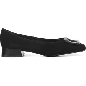 Peter Kaiser Dames Pumps / Damesschoenen - Suède - Blokhak hoogte 2,5 cm - 32423 - Zwart - Maat 38