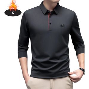 Livano Poloshirt Heren - T-Shirt Heren - Shirt - Overhemd - Polo Shirt Lange Mouwen - Grijs - S