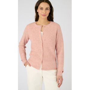 Damart - Cardigan vest parelsteek van mix alpaca - - Roze - XL