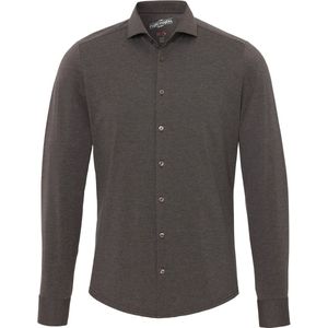 Pure - H.Tico The Functional Shirt Bruin - Heren - Maat 38 - Slim-fit