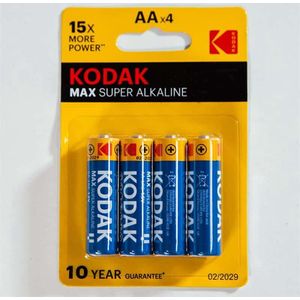 KODAK | Kodak Max Alkaline Battery Aa Lr6 Blister * 4