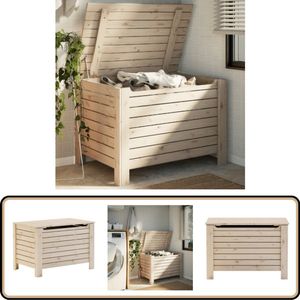vidaXL Opbergbox RANA - Massief Grenenhout - 100x49x54 cm Opbergbox - Grenenhouten Kast - Opbergkast - Vintage Opbergbox - Rustic Opbergbox