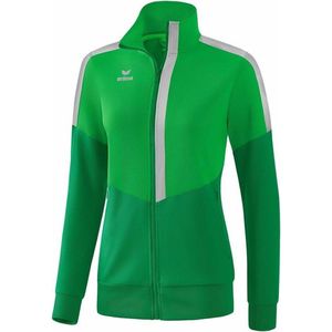 Erima Squad Trainingsjack Dames Fern Green-Smaragd-Zilver Grijs Maat 38