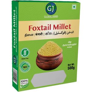 GJ- Pluimgierst - Foxtail Millet - Thinai - Glutenvrije Graan - 3x 500 g