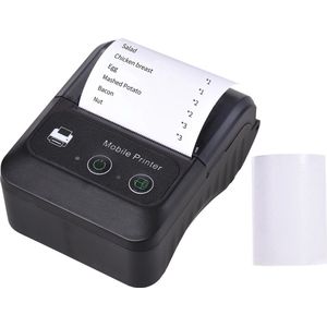 Draagbare Draadloze Bluetooth Thermische Bonprinter - 2 Inch Mini USB Mobiele Printer - Mini Bonprinter - Zwart