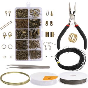 Sieraden Maken Starter Set - DIY Zelf Sieraden Maken Starter Set - Oorbellen - Ketting Hanger - Bedel Armbanden - Resin - Juwelen Start Pakket - Koper