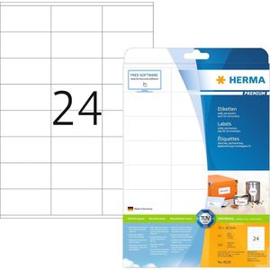 Adreslabels A4 zelfklevend - 240 duidelijke etiketten voor printer (70 x 36 mm)