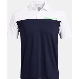 Under Armour T2G Color Block Polo-Navy/White/Vapor Green