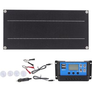18V Monokristallijn Zonnepaneelset - Draagbare Zonne-acculader - 100A Zonnelaadregelaar - Campers Caravans Campings Aanhangwagens van Het Netsysteem.