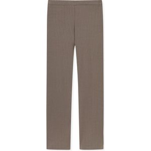 SCHIESSER Mix+Relax loungebroek lang - dames broek lang interlock biologisch katoen taupe - Maat: 44