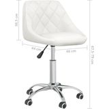 vidaXL - Eetkamerstoelen - draaibaar - 4 - st - kunstleer - wit