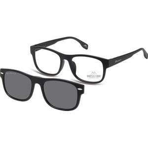 Montana Leesbril MRC1 +3:50 ZWART inclusief Clip-on zonnebril